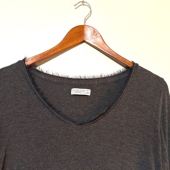 Y2K Abercrombie &Finch Eyelash V-Neck Tunic Dark Small Fairycore Goth - Picture 2 of 7